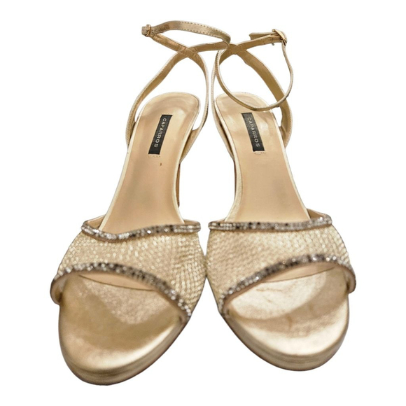 Caparros Gold Heels Size 9B - Picture 3 of 11